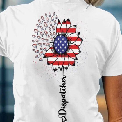 USA Flag Flower Dispatcher Apparel – Patriotic